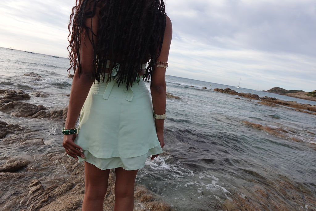 Jupe Wind Vert Sauge Taille Haute